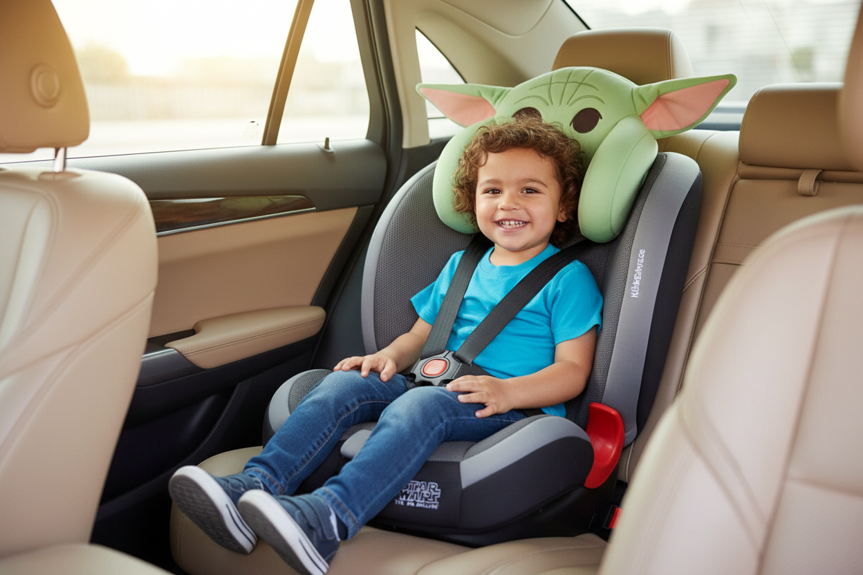KidsEmbrace Grogu Backless Booster Seat — IIHS Best Bet, Star Wars, 40–100 lbs