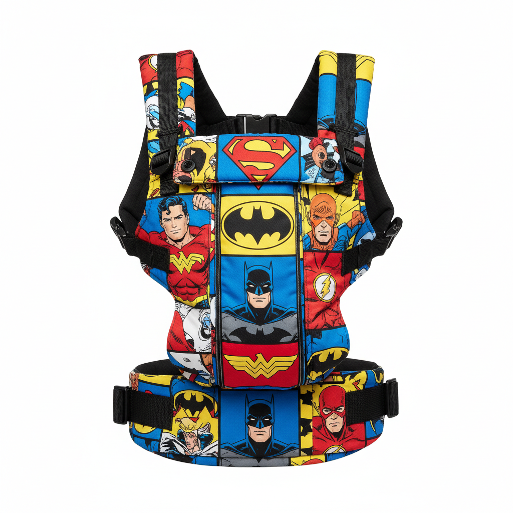 KidsEmbrace Justice League Baby Carrier — 7.7–26.4 lbs, DC Comics Licensed